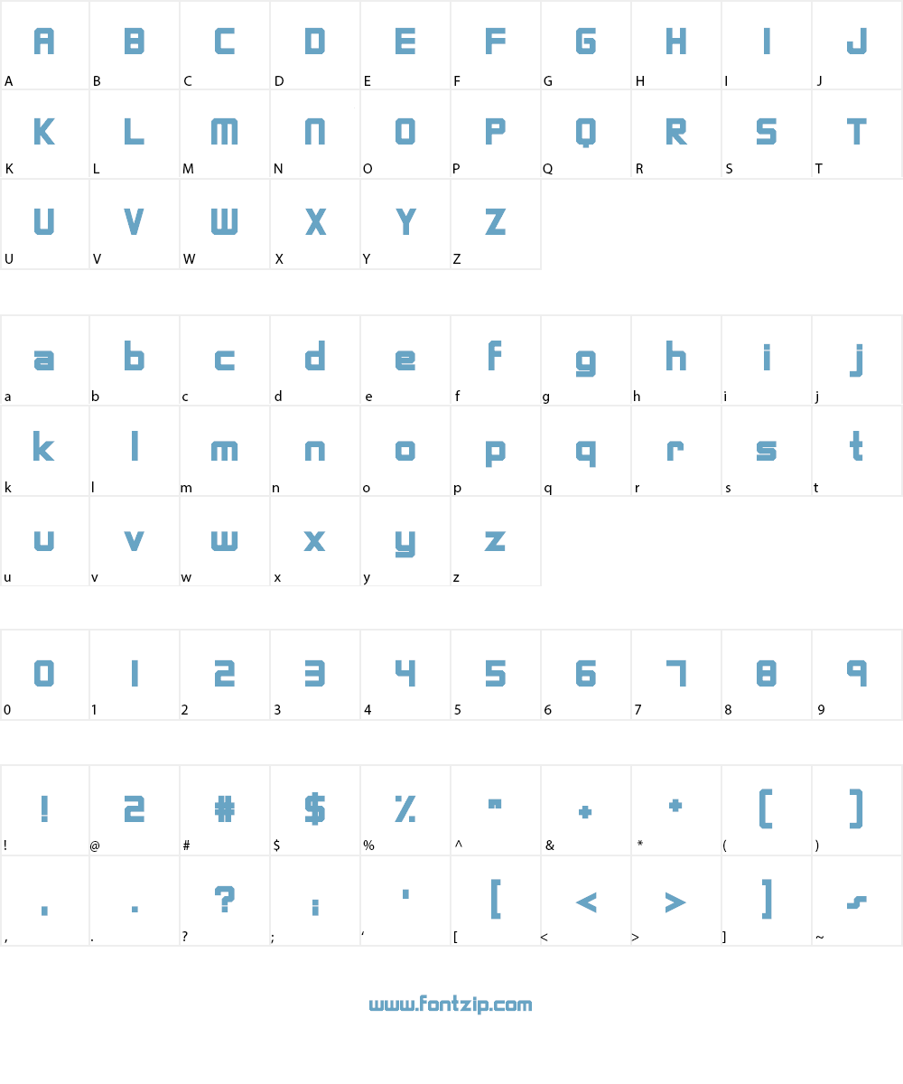 FIGHTING FORCE Font Character